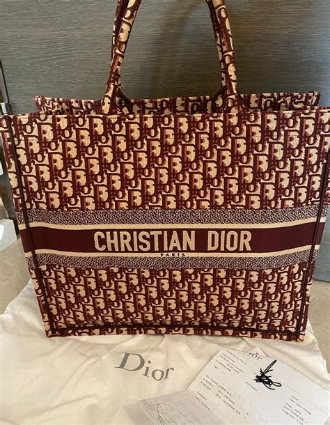 dior tote bag red|original christian Dior tote bag.